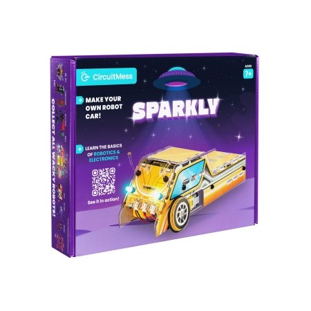 CIRCUITMESS Wacky Robot mokomasis STEM rinkinys Sparkly, CM-SA-SPARKLY 