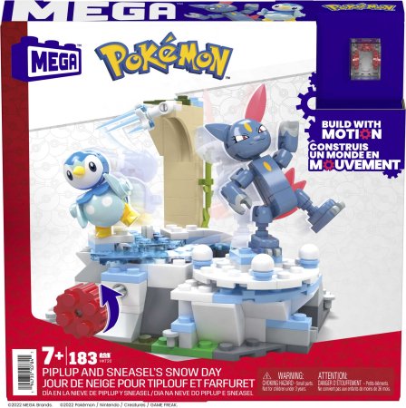 MEGA CONSTRUX POKEMON konstruktorius Piplup ir Sneasel atsipalaidavimas, HKT20 HKT20