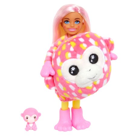 BARBIE Čelsės Cutie Reveal rinkinys, džiunglių serija, beždžionėlė , HKR14 HKR14