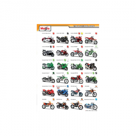 MAISTO DIE CAST motociklas 1:18 (9 rūš.), 31300 31300