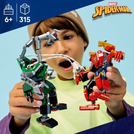 76338 LEGO® | Marvel Robotų kova: Žmogus voras prieš Daktarą Aštuonkojį 