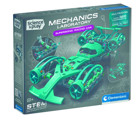 CLEMENTONI SCIENCE & PLAY BUILD konstruktorius Sport Car, 320 dalių, 75155 