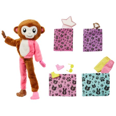 BARBIE Cutie Reveal rinkinys, džiunglių serija, beždžionėlė , HKR01 HKR01