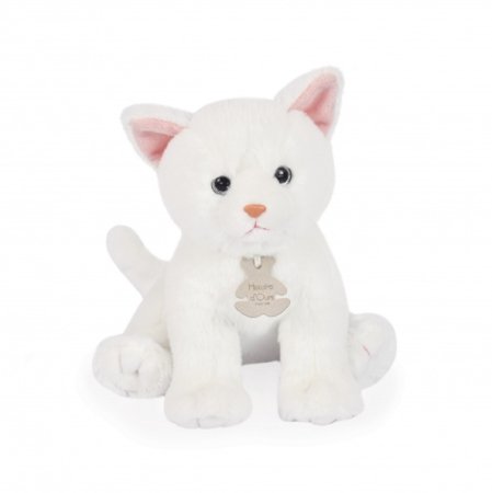 DOUDOU ET COMPAGNIE minkšta balta katė 18cm, HO3155 