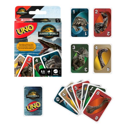 MATTEL GAMES UNO kortos Jurassic World 4, JFT28 