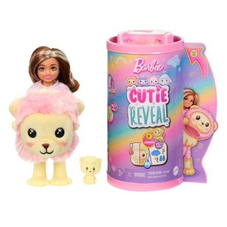 BARBIE Cutie Reveal lėlė Chelsea marškinėlių serija liūtukė, HKR21 HKR21
