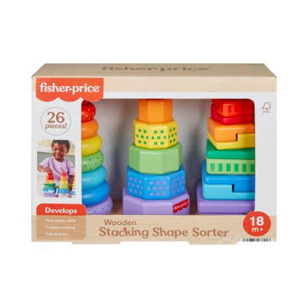 FISHER PRICE mediniai statymo bokšteliai, HXT76 