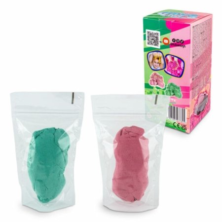 TUBAN purus smėlio rinkinys, rožinis ir žalias, 2x70 g, TU3789 