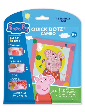 DIAMOND DOTS kūrybinis rinkinys piešimas deimantais Peppa Pig Happy Days, DTZ5.038 DTZ5.038