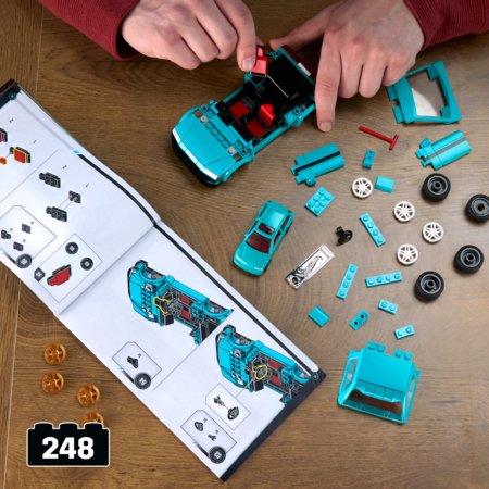 MATTEL BRICK SHOP HOT WHEELS 1:32 Honda Custom ’90 Civic EF konstruktorius, JHF62 