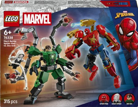 76338 LEGO® | Marvel Robotų kova: Žmogus voras prieš Daktarą Aštuonkojį 