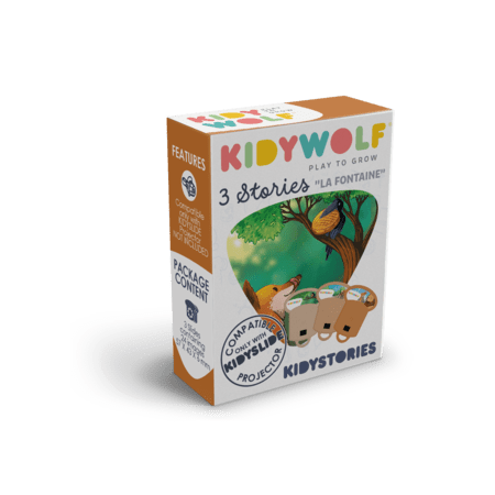 KIDYWOLF istorijų rinkinys Pasaka, 3 istorijos projektoriui KIDYSLIDE, KIDYSTORIES-LA 