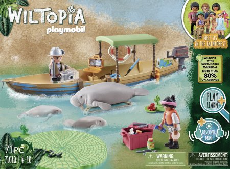 PLAYMOBIL WILTOPIA Kelionė laivu pas Lamantinus, 71010 71010