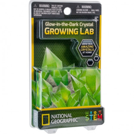 NATIONAL GEOGRAPHIC rinkinys Carded Crystal Grow Glow in the Dark, NGCRYSTALGIDCRD NGCRYSTALGIDCRD