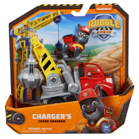 RUBBLE & CREW statybinė transporto priemonė Charger's Crane Grabber,  6066539 