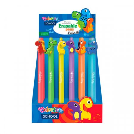 COLORINO ištrinamas rašiklis dinozauras asort., 29928PTR 29928PTR