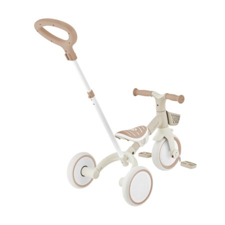 GLOBBER mokomasis triratukas Learning Trike, 3in1 Plus, kokosinis, 738-466 