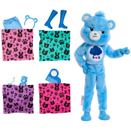 BARBIE Cutie Reveal Care Bears siurprizų rinkinys Grumpy Bear, JCN96 