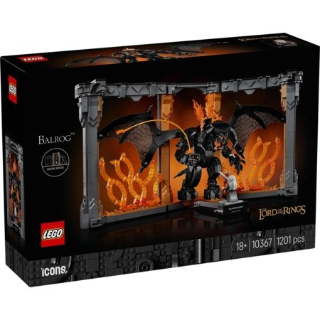 10367 LEGO® Icons Žiedų valdovas: Balrogo knygų lentynos dekoras 