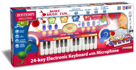 BONTEMPI 24 klavišų pianinas su mikrofonu, 122932 