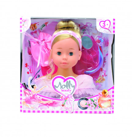 BAMBOLINA lėlės galva puošimui Molly, 40 vnt aksesuarų, BD1366 BD1366