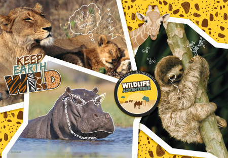 CLEMENTONI National Geographic Kids dėlionė Laukinės gamtos nuotykiai, 104pcs, 27143 27143