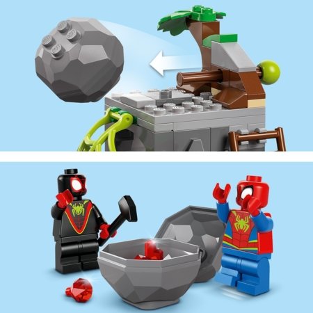 11199 LEGO® Spidey Gelbėjimas su Voriuko komandos dinozauro formos visureigiu 