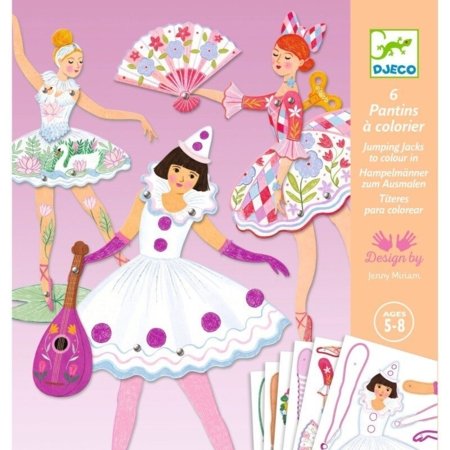 DJECO Judančios popierinės lėlės Balerinos, DJ09649 