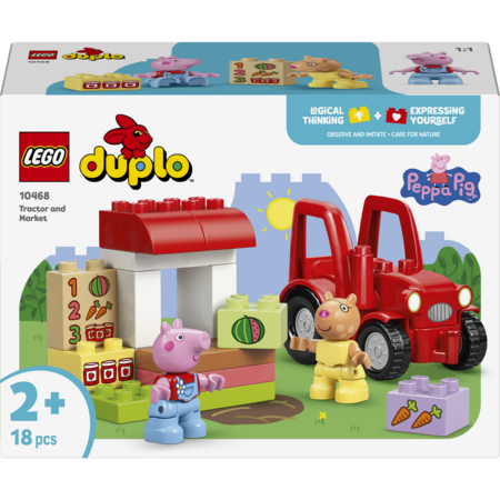 10468 LEGO® DUPLO® kiaulytės Pepos traktorius ir kioskas 