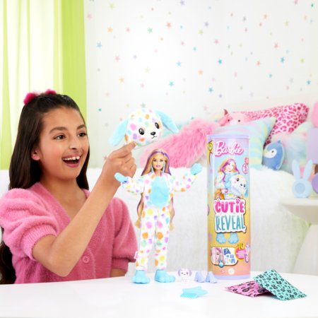 BARBIE Cutie Reveal šunelės dalmantinės rinkinys, spalvotų sapnų serija, HRK41 