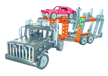 CLEMENTONI SCIENCE & PLAY BUILD konstruktorius Car Transporter, 240 dalių, 75164 