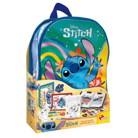 STITCH spalvinimo ir piešimo rinkinys kuprinėje, 110674 
