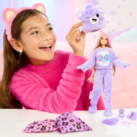 BARBIE Cutie Reveal Care Bears siurprizų rinkinys Share Bear, JCN94 