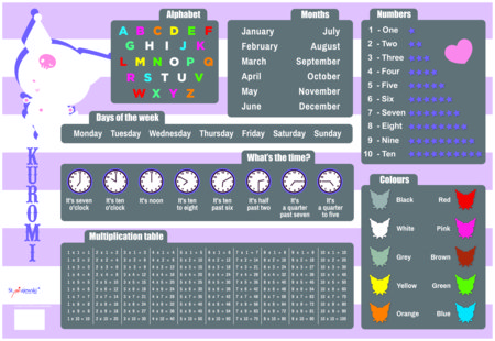 KUROMI dvipusis stalo padėklas, 55×38 cm, TO-POD-4349-XXX-KURO-SA 