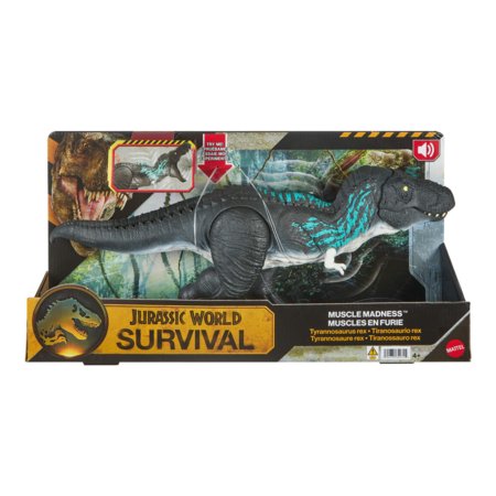 JURASSIC WORLD MUSCLE MADNESS interaktyvus dinozauras T. rex, JKG92 