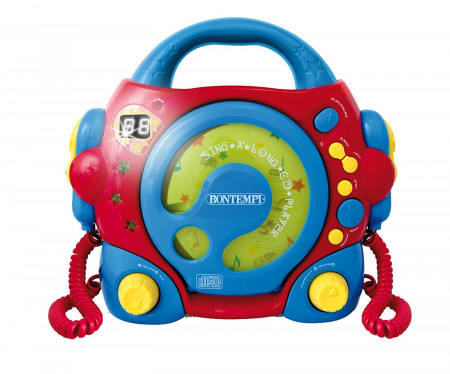 BONTEMPI CD grotuvas su dviem mikrofonais ir šviesų efektais, 43 9970 43 9970