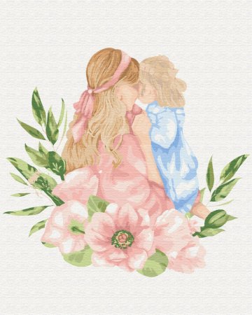 BRUSHME spalvinimo pagal skaičius rinkinys Mother's love, BS52544 BS52544
