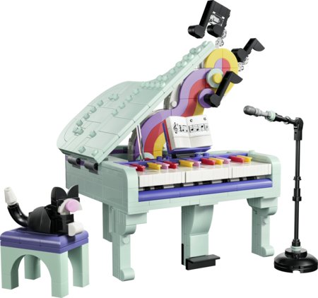 31392 LEGO® Creator Muzikos tematikos dekoras: pianinas su kate 