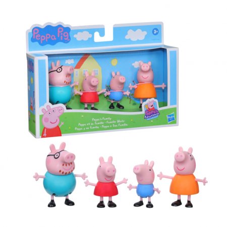 PEPPA PIG figūrėlių rinkinys Pepa šeima, 4 vnt.,  asort., F21715L0 F21715L0