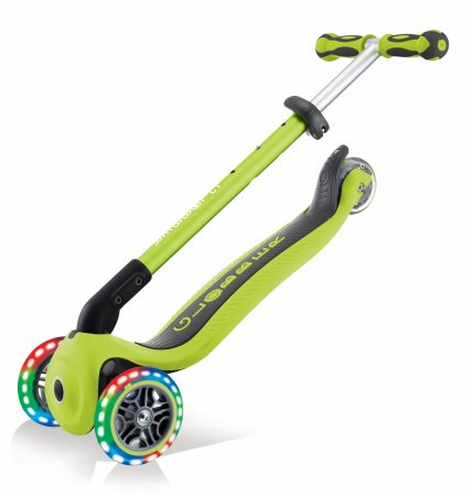 GLOBBER paspirtukas Go Up Deluxe Lights, žalia, 646-106 646-106