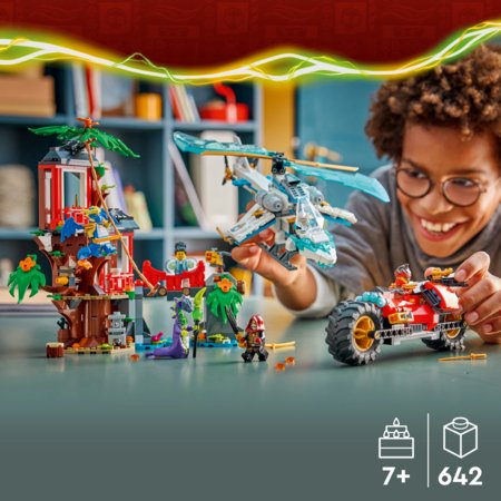 71857 LEGO® NINJAGO® Nindzių transporto priemonės ir namelio medyje gynyba 