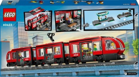 60423 LEGO® City Trains Miesto centro tramvajus ir stotelė 