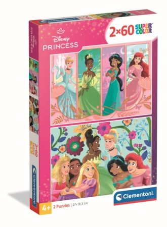CLEMENTONI dėlionė Disney princesės 2025, 2x60 det., 24824 