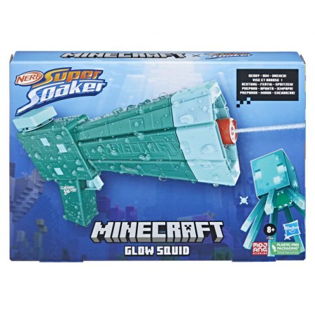 NERF SUPER SOAKER vandens šautuvas Minecraft Glow Squid, F76005L0 F76005L0