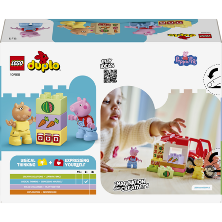 10468 LEGO® DUPLO® kiaulytės Pepos traktorius ir kioskas 