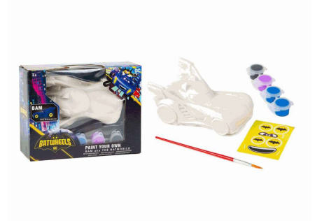  BATWHEELS nudažyk pats batmobile rinkinys, 65-0007 
