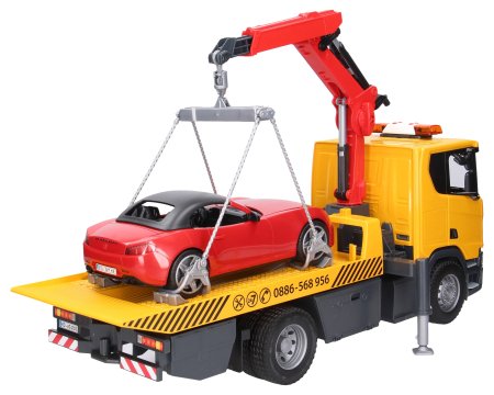 BRUDER 1:16 auto vilkikas MAN TGS su Roadster automobiliu, 03552 