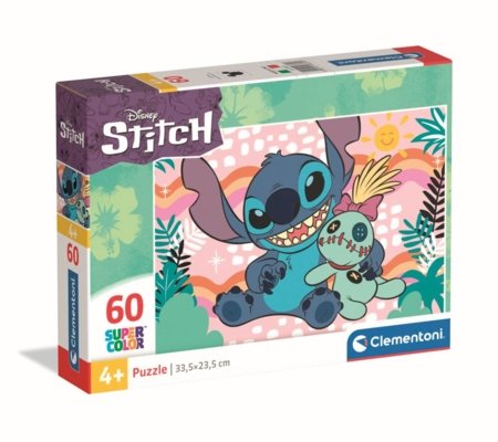 CLEMENTONI dėlionė Disney Stitch, 60 det., 26331 