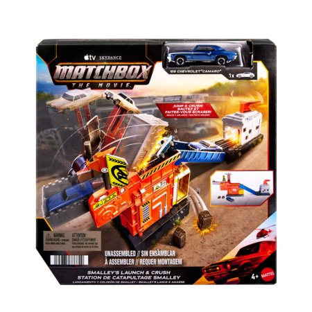 MATCHBOX MOVIE Smalley’s automobilių traiškymo garažas su trasa, JMG56 