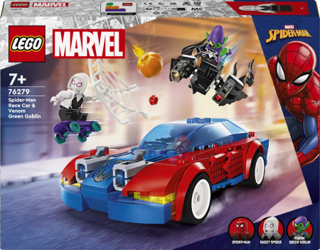 76279 LEGO® Super Heroes Marvel Žmogaus Voro Lenktyninis Automobilis Ir Venomizuotas Žaliasis Goblinas 